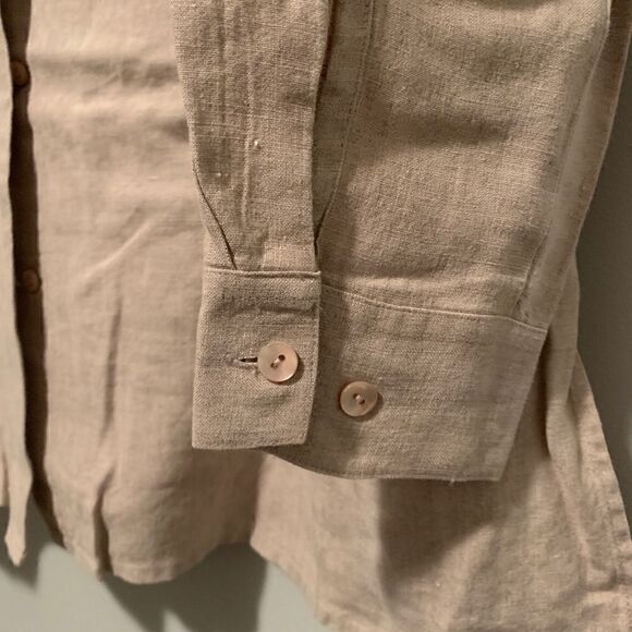 Charter Club Women’s 2X Linen Button Down Shirt - Picture 4 of 11